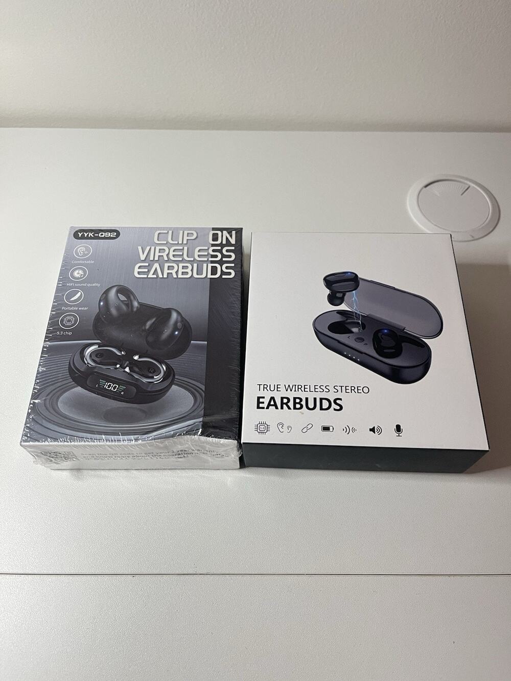 Lot Of 2 - True Wireless Earbuds Charging Case & Charger IPX5 Clip On Sealed NIB